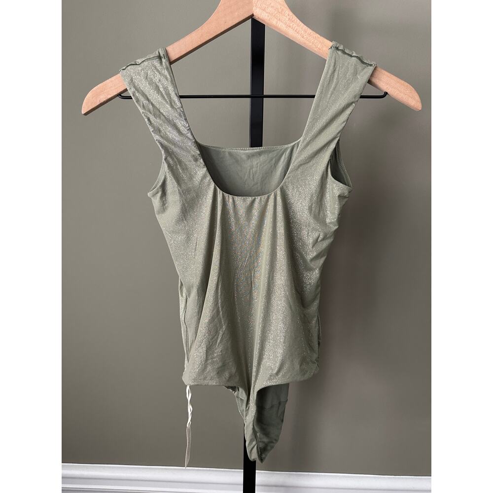Smoothiez By Aerie Green Glitter Small Bodysuit NWT - Picture 4 of 4